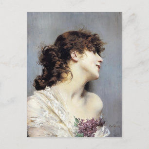 Profil av en ung kvinna av Giovanni Boldini Vykort