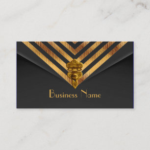 Profil Business Guld Svart Sammetsrand Visitkort
