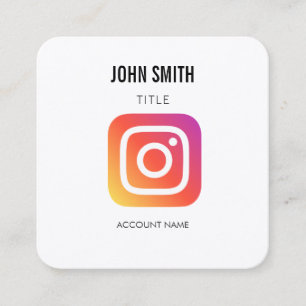 Profil för befordringsprogram för Logotyp av Insta Fyrkantigt Visitkort