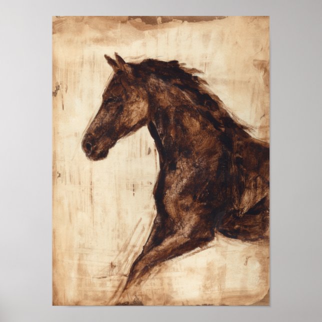 Profil för Brown Vild Horse Poster (Framsidan)