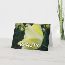Profil över en Gult blomma - Beauty Card Kort