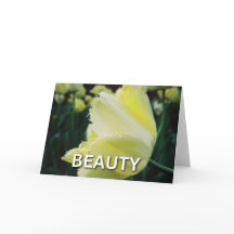 Profil över en Gult blomma - Beauty Card