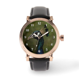 Profil över peacock White Numbers Armbandsur