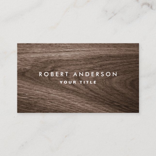 Profil över professionellen av Mörk av träkorn Visitkort (Framsida)