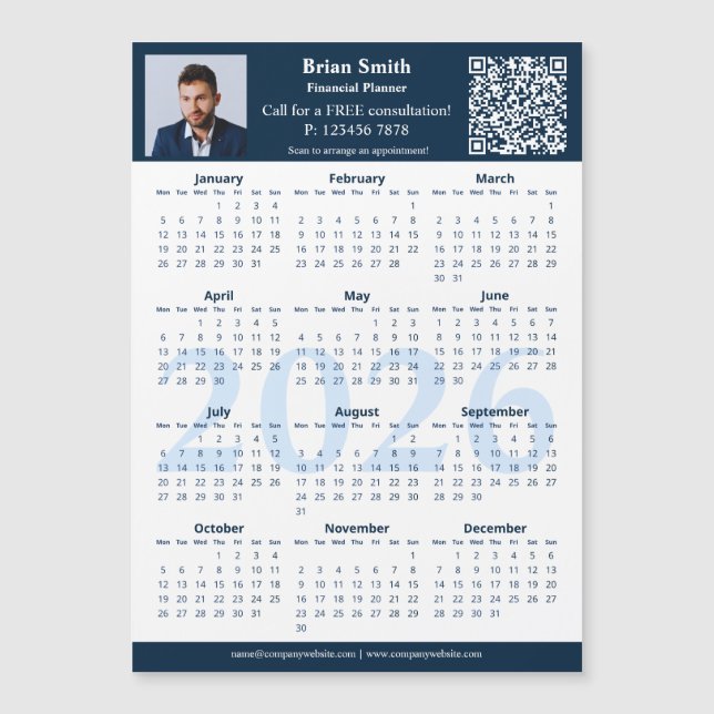 Profile Financial Planner 2026 Calendar Magnet (Framsida)