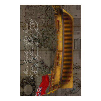 Profile Painting of Ship Jersey Fototryck