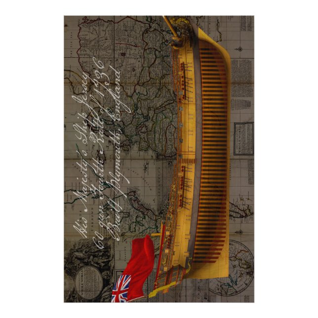 Profile Painting of Ship Jersey Fototryck (Framsidan)