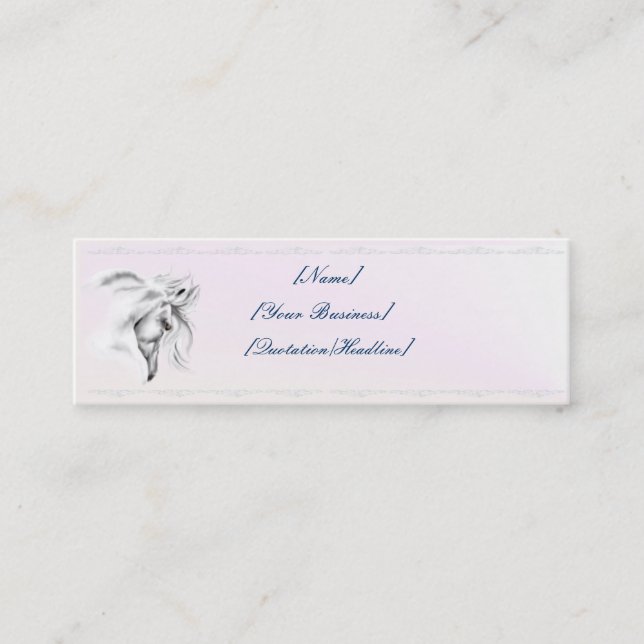 Profilecard_skinny_horizontal vithästhuvud,… mini visitkort (Framsida)