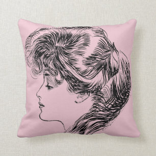 Profilera av en Gibson Flicka, 1903 Kudde