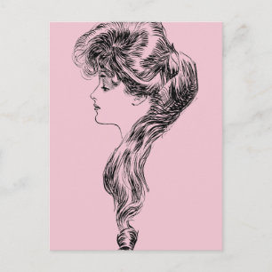 Profilera av en Gibson Flicka, 1903 Vykort