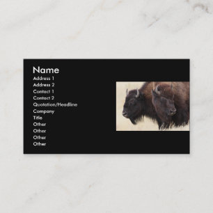 profilera eller visitkorten, bison visitkort