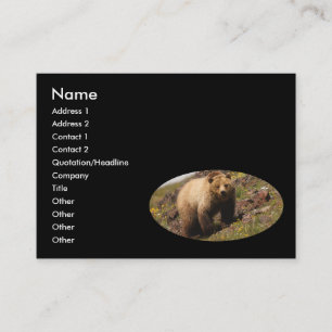 profilera eller visitkorten, grizzlybjörn visitkort