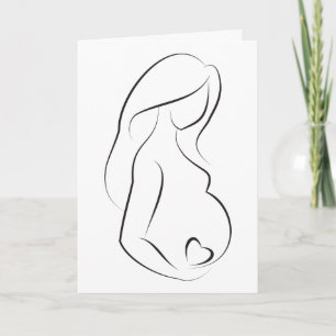 Profilera gravid kvinnabukhjärta meddelande