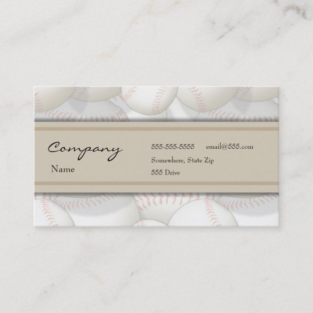 Profilera kortet - baseball visitkort (Framsida)