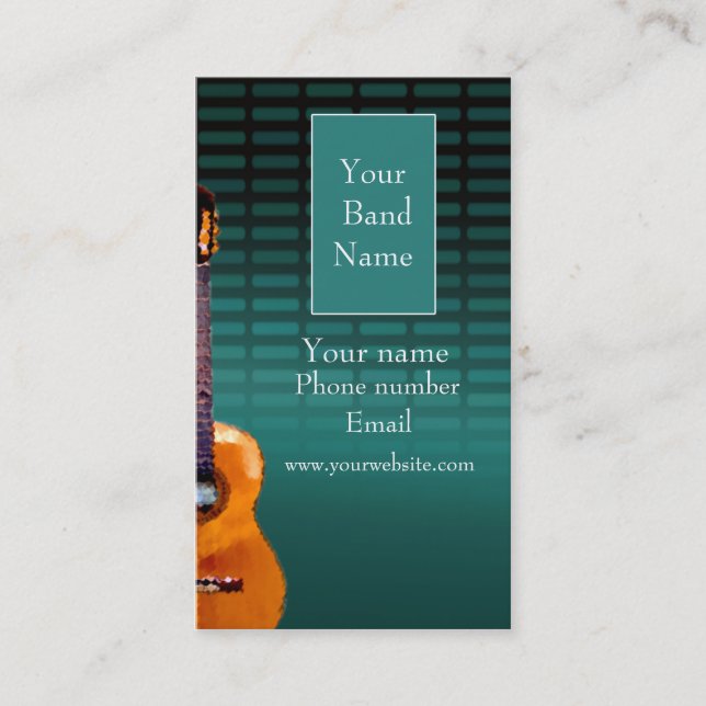 Profilera kortet - musikmusikband visitkort (Framsida)