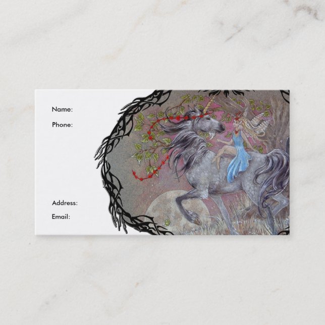 Profilera kortet - Unicornvalentin Visitkort (Framsida)