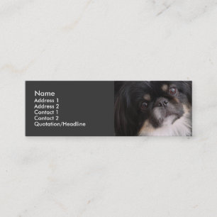 Profilera kortmallen - den Pekingnese hunden Mini Visitkort