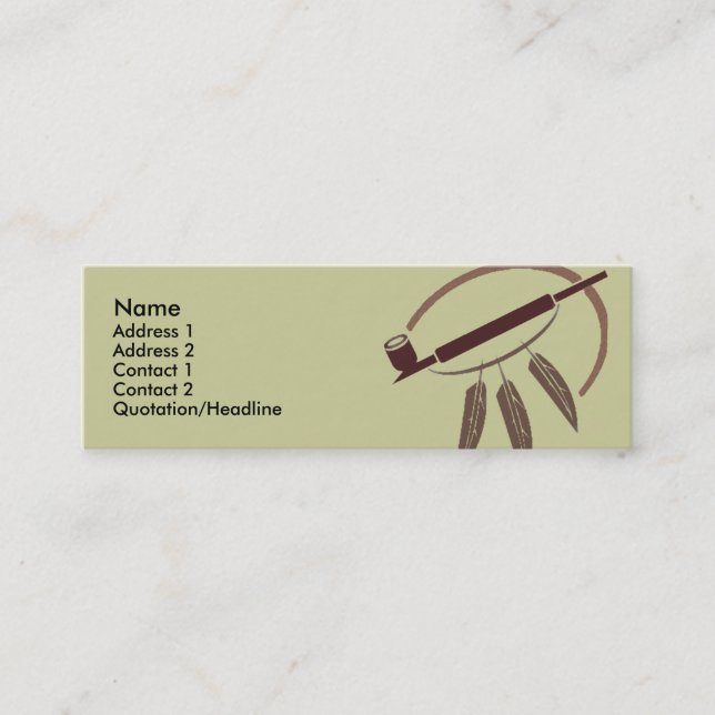 Profilera kortmallen - fred leda i rör mini visitkort (Framsida)