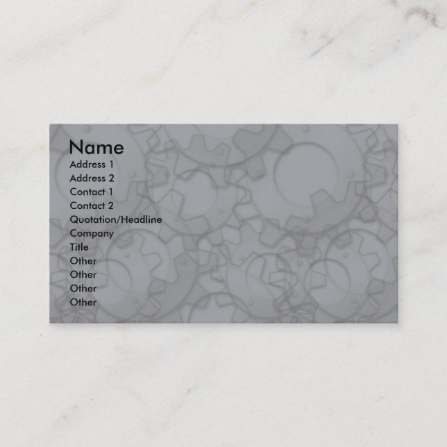 Profilera kortmallen - metall utrustar visitkort (Framsida)