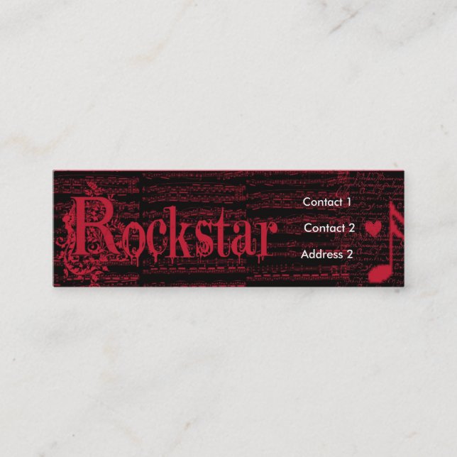 Profilera något liknande som en Rockstar Mini Visitkort (Framsida)