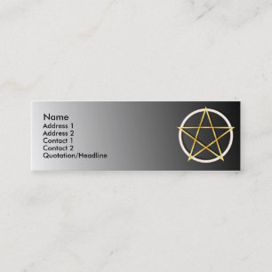 Profilerar den guld- Wiccan Mini Visitkort