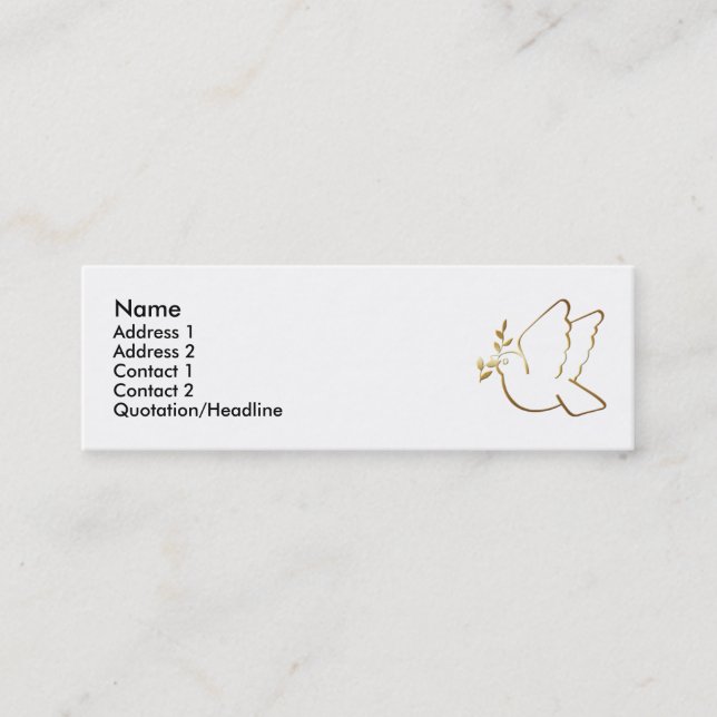 Profilerar den kristna duvaanpassningsbar för KRW Mini Visitkort (Framsida)