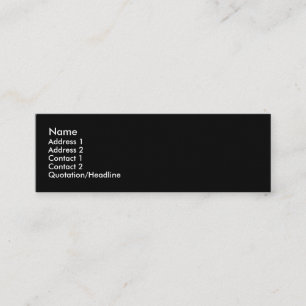 Profilerar det svart linnet texturerade smalan mini visitkort