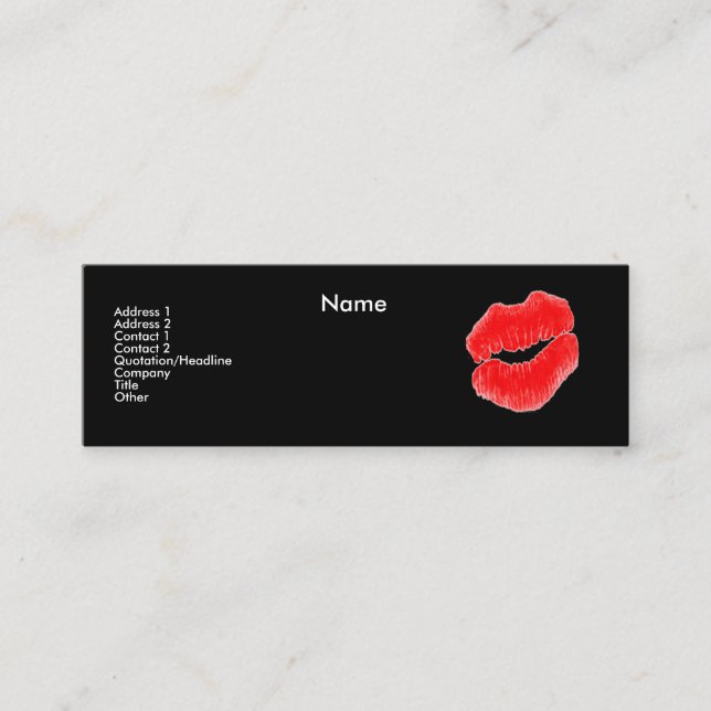 "Profilerar sminkkonstnär" blommigt II kortet Mini Visitkort (Framsida)