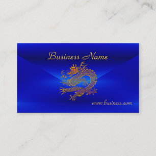 Profilkort Business Blue Gold Dragon 2 Visitkort