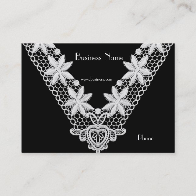 Profilkort Business Ornate Lace (003) Visitkort (Framsida)