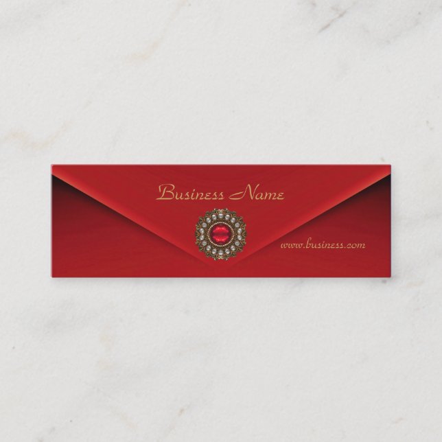 Profilkort Business Red Velvet Jewel Mini Visitkort (Framsida)