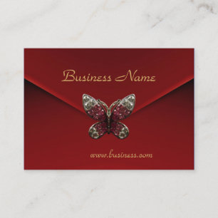Profilkort Business Rich Red Velvet Butterfly Visitkort