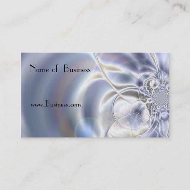 Profilkort - Business Silver Foil Pearl 2 Visitkort (Framsida)