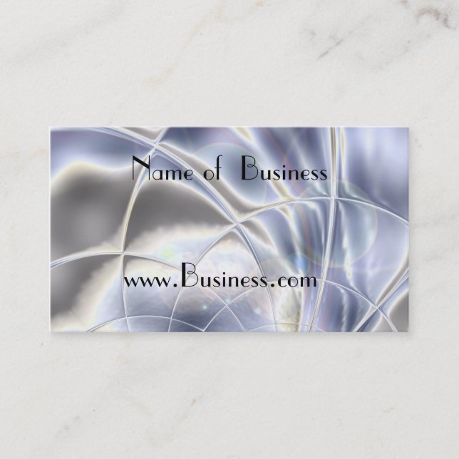 Profilkort - Business Silver Foil Pearl Visitkort (Framsida)