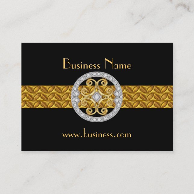 Profilkort Business Silver Gold Jewels (029002) Visitkort (Framsida)