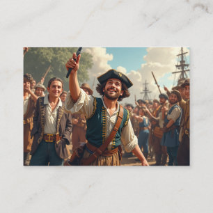 Profilkort - Columbus Day Firande Visitkort