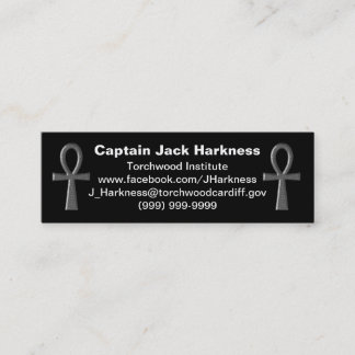 Profilkort för Ankh-profilen finare Silver Mini Visitkort