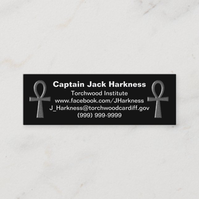 Profilkort för Ankh-profilen finare Silver Mini Visitkort (Framsida)