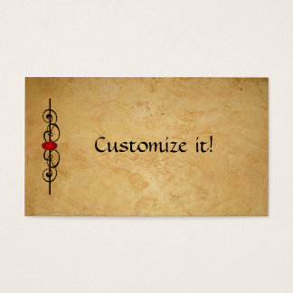 Profilkort för ANPASSNINGSBAR av läder och ruby Visitkort