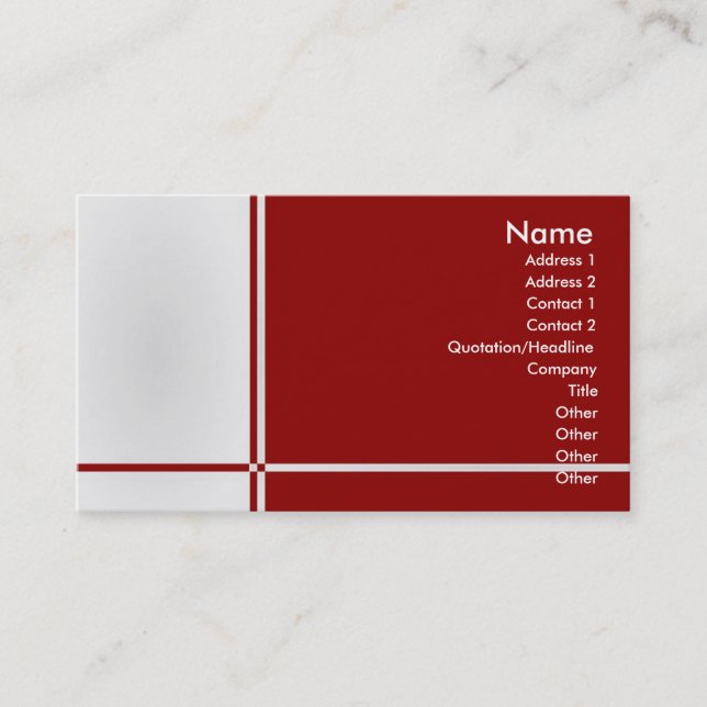 Profilkort för B-Professionell Visitkort (Framsida)