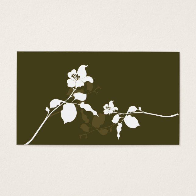 Profilkort för blommigt visitkort (Framsidan)