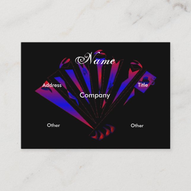 Profilkort för "Blue Fantasia Designer" Visitkort (Framsida)