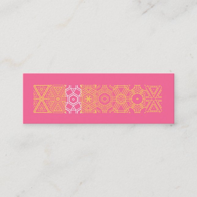 PROFILKORT FÖR chic SKRIVER ut Mini Visitkort (Framsida)