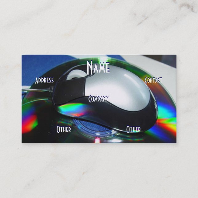 Profilkort för datortekniker i visitkort (Framsida)