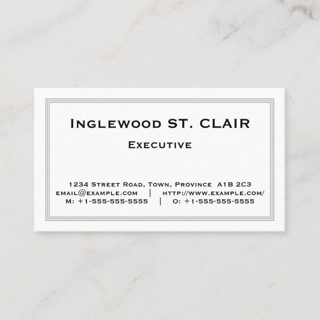 Profilkort för enkel Professionell Visitkort (Framsida)