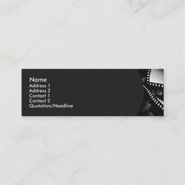 Profilkort för filmnummer 1 mini visitkort (Framsida)