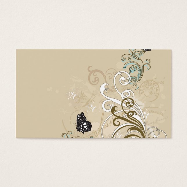 Profilkort för fjäril visitkort (Framsidan)