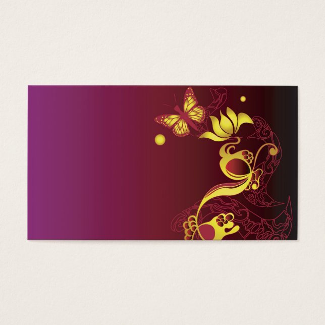 Profilkort för fjäril visitkort (Framsidan)