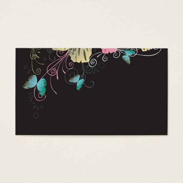 Profilkort för fjärilar visitkort (Framsidan)