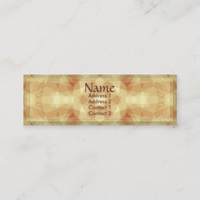 Profilkort för geometriska diamanter mini visitkort (Framsida)